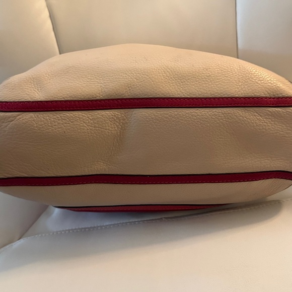 Y2K Coach Multicolored Pebbled Leather. Stylish Two-Tone Leather bag with chains - Picture 11 of 16